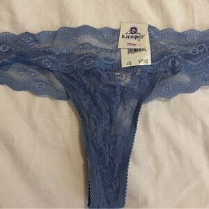 Blue Lace Thong